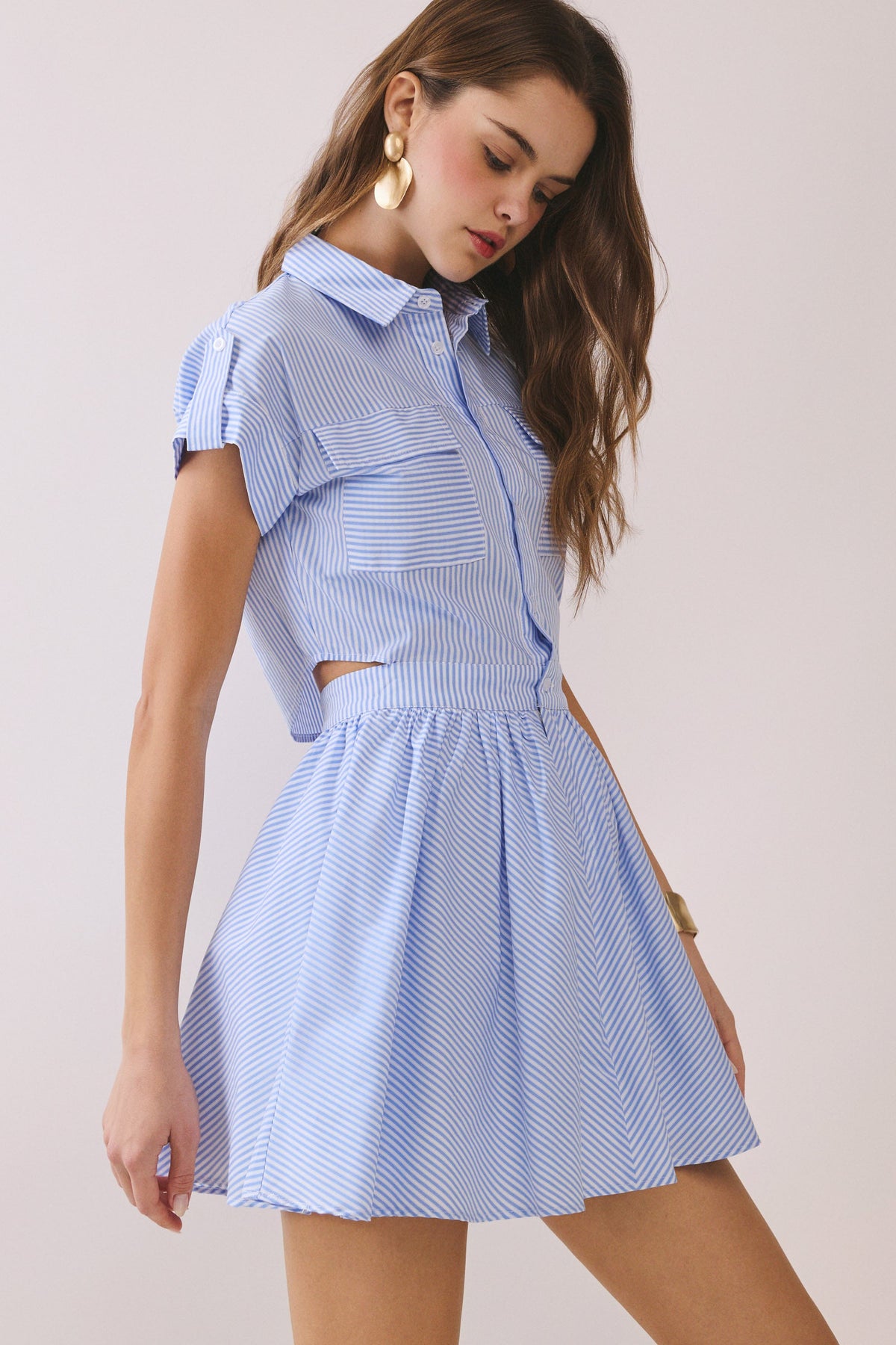 Stripe Wrap dress