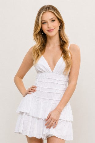 White Tiered dress
