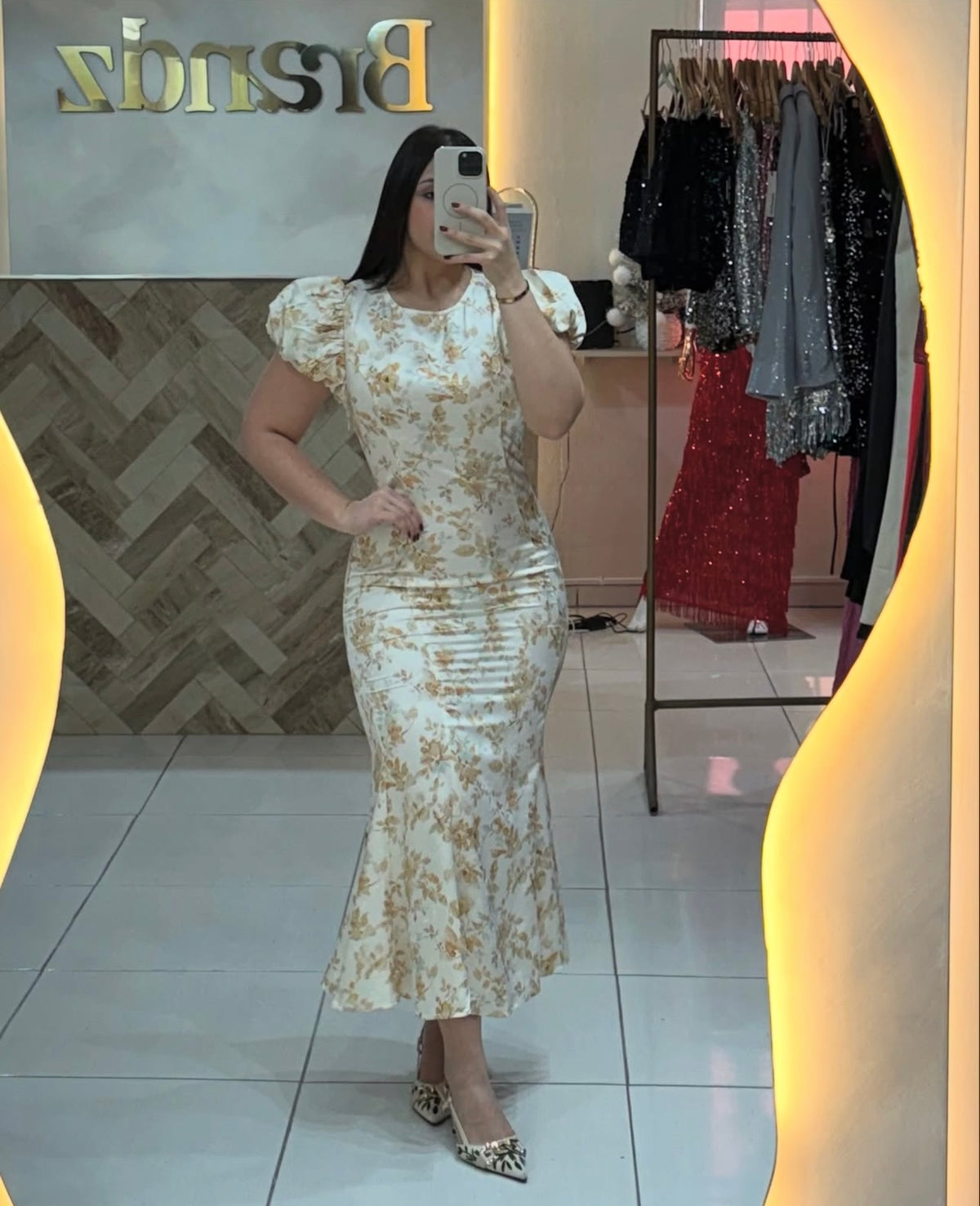 Vestido Satin Floral