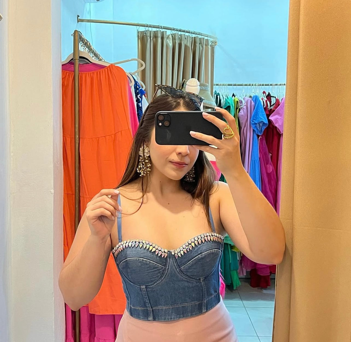 Denim CorsetPearl