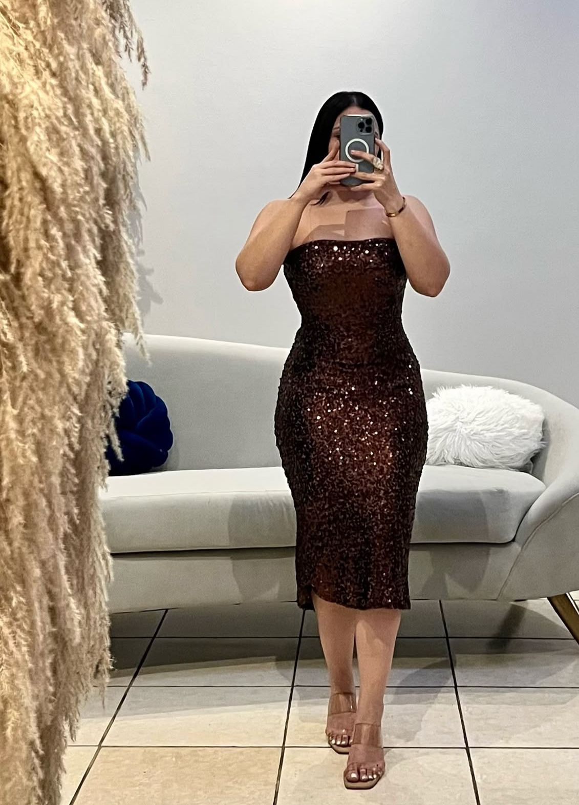Sequin Slim tube dress