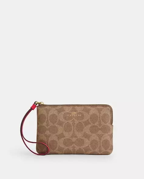 Coach corner zip wristlet
