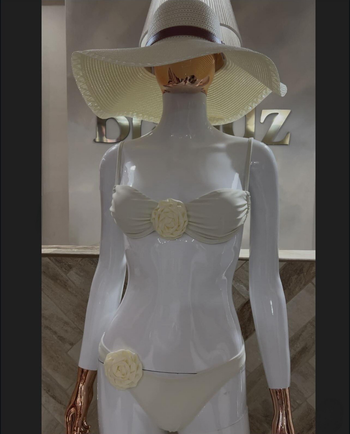 FloralWhite Swimwear