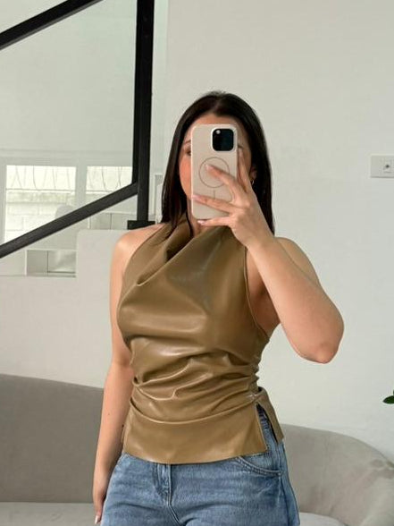 Tulip Leather Top