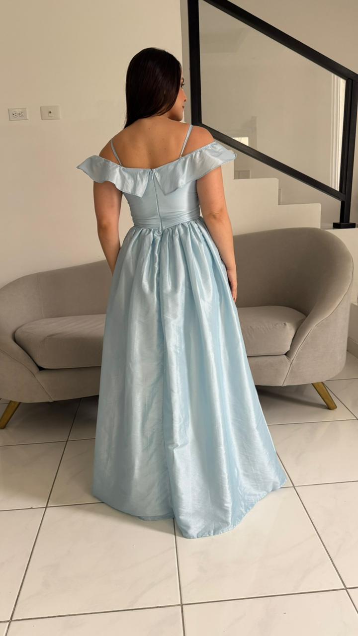 Ruffle Tafetta Dress