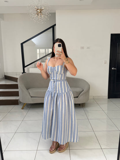 BlueStripe Dress
