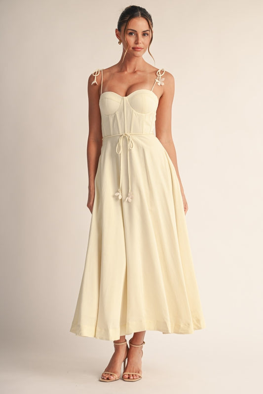 Cream Flowery Dress