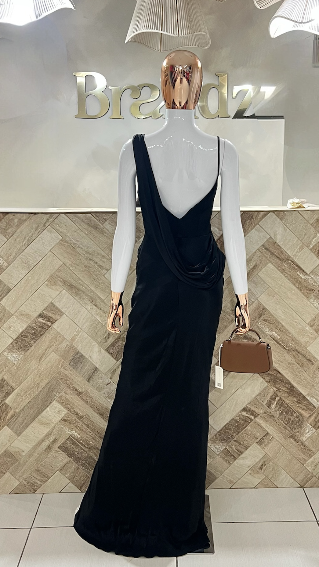 Satin Draped Gown