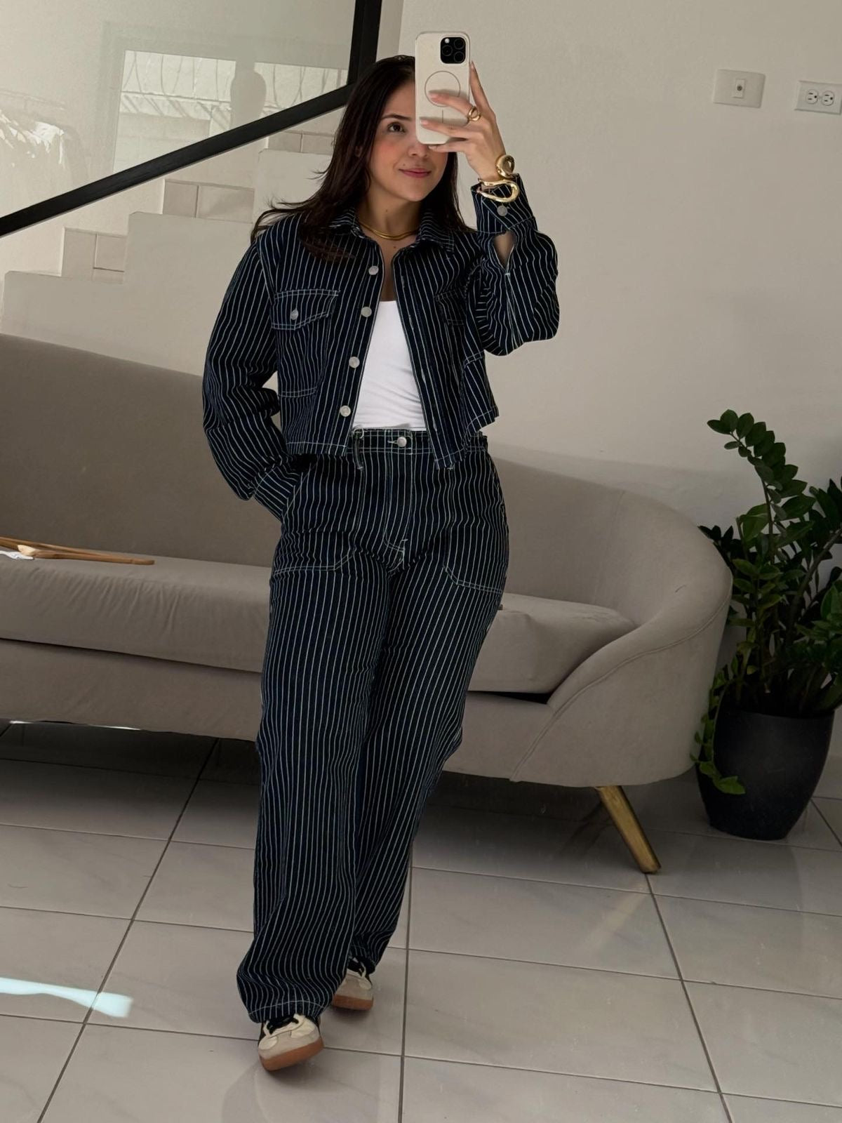 Jacket Set Striped