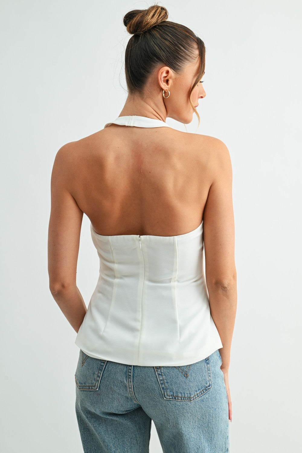 Sculpted V Halter Top