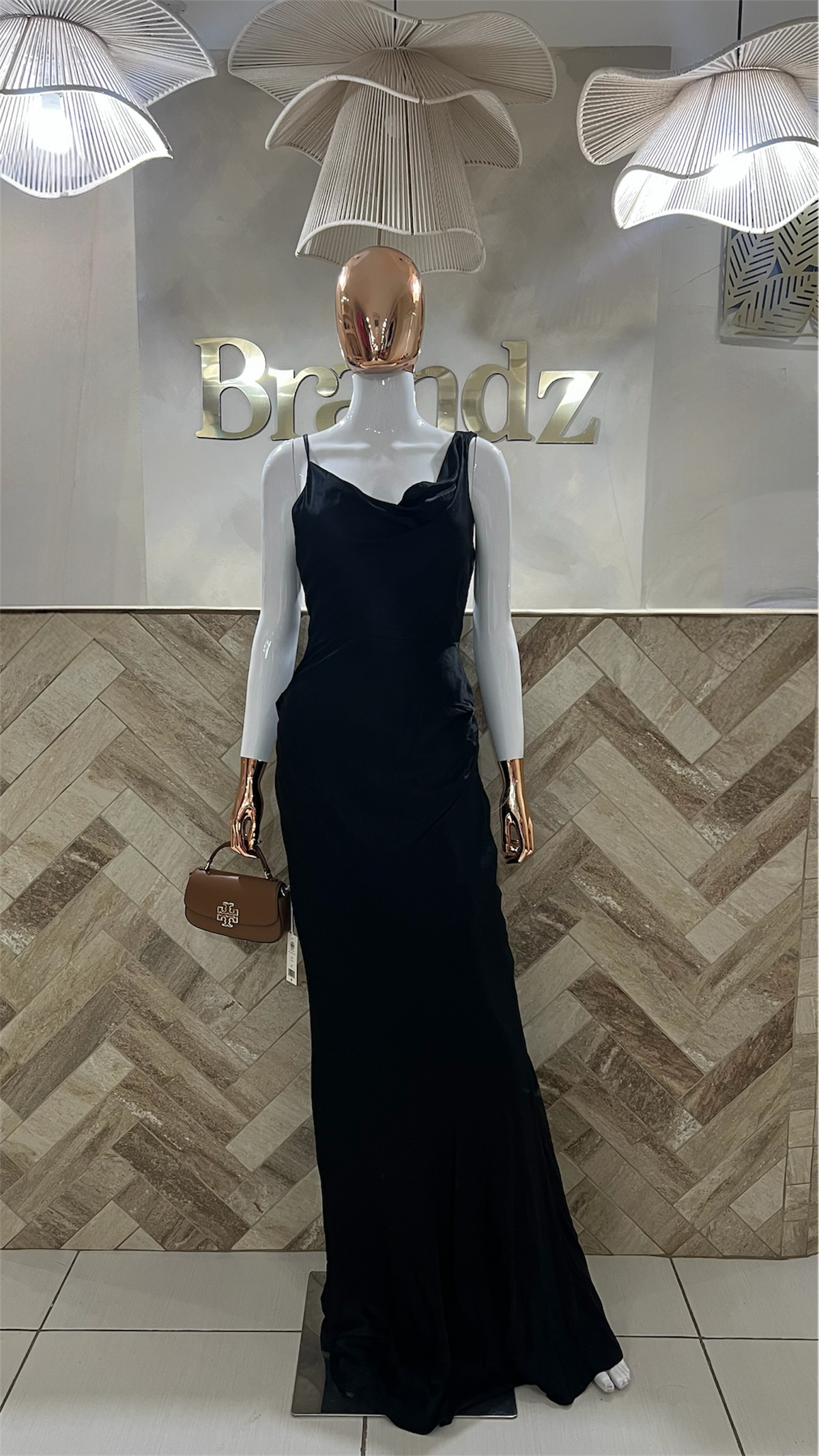 Satin Draped Gown