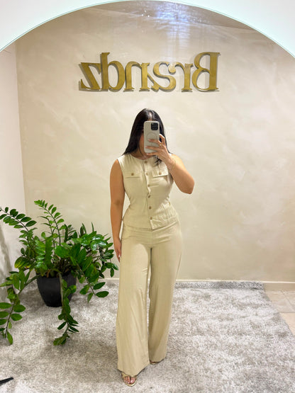 Vest Tie Jumpsuit