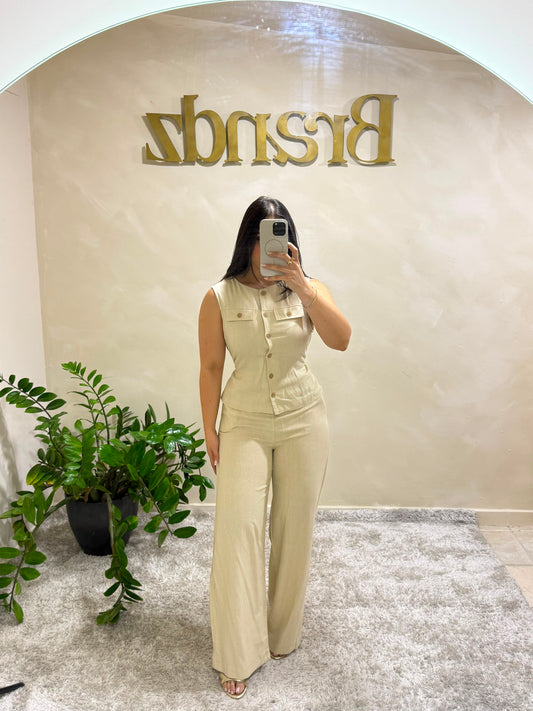Vest Tie Jumpsuit