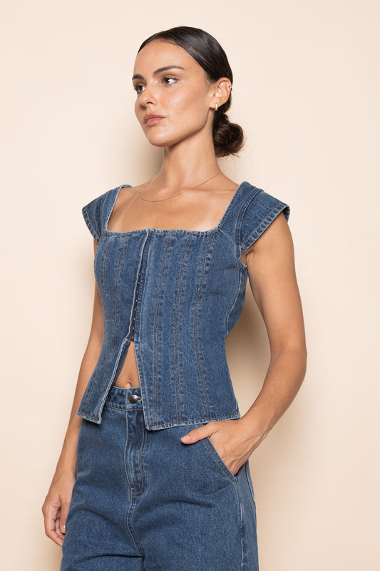 Loom Denim Top