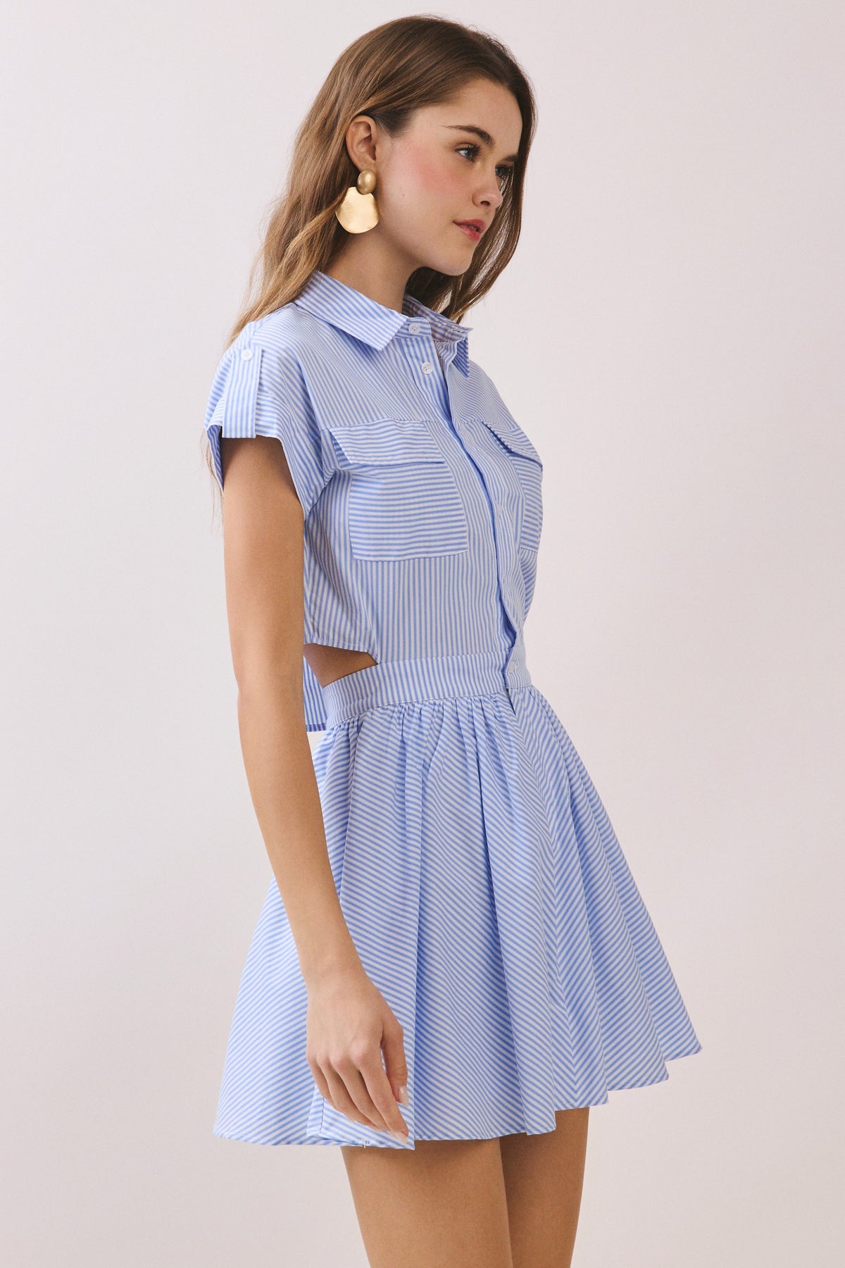 Stripe Wrap dress