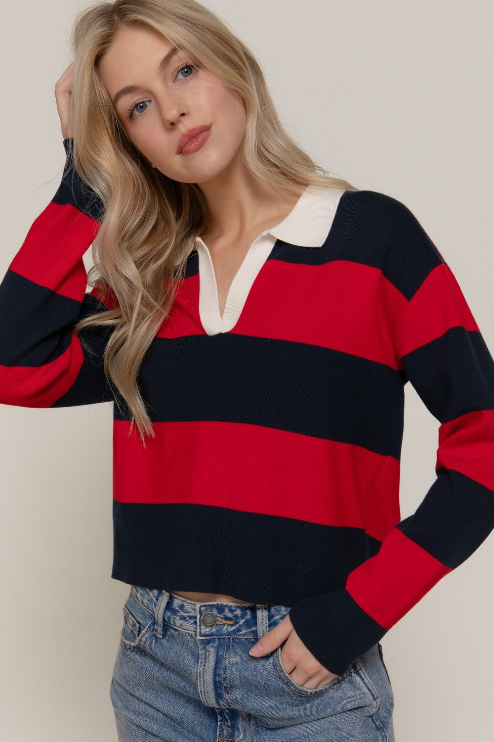 Ruby Stripe Top