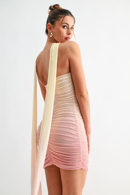 Blush mini dress