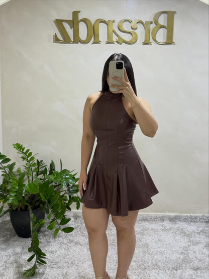 Leather Mini Dress