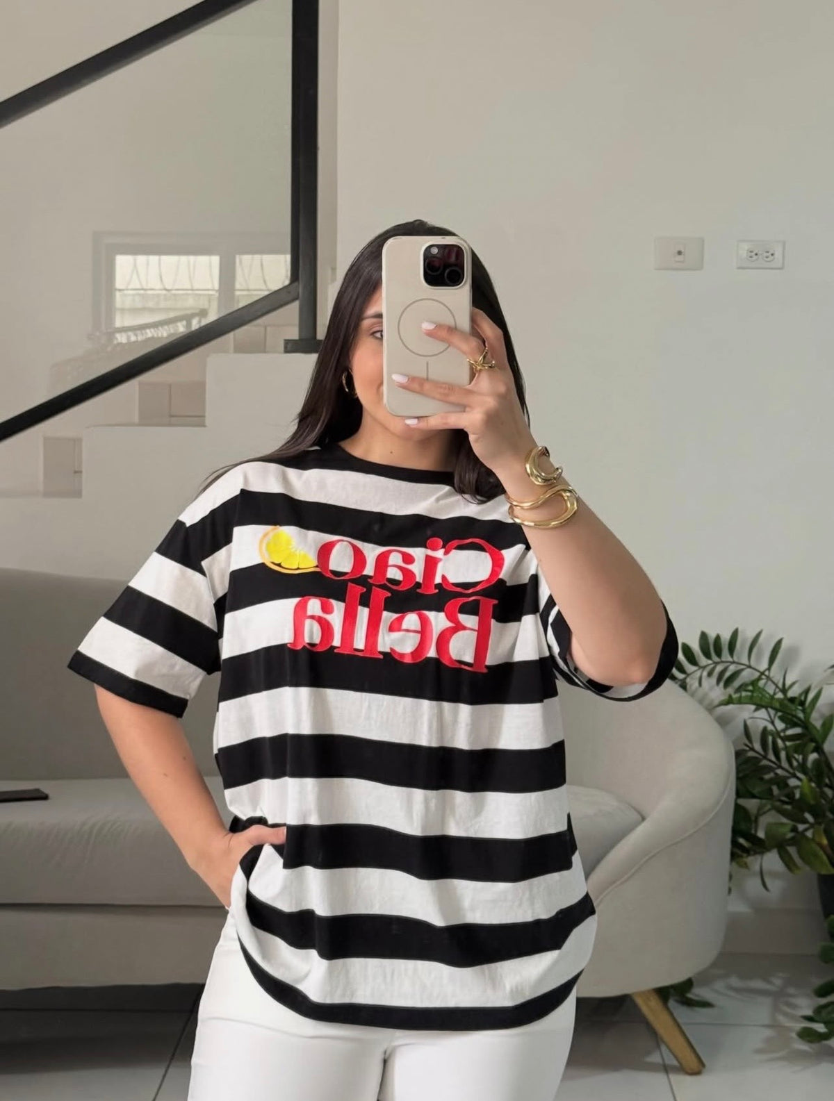 Plus Stripe Top