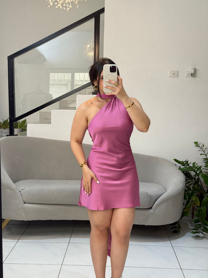Satin Back Dress
