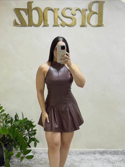Leather Mini Dress
