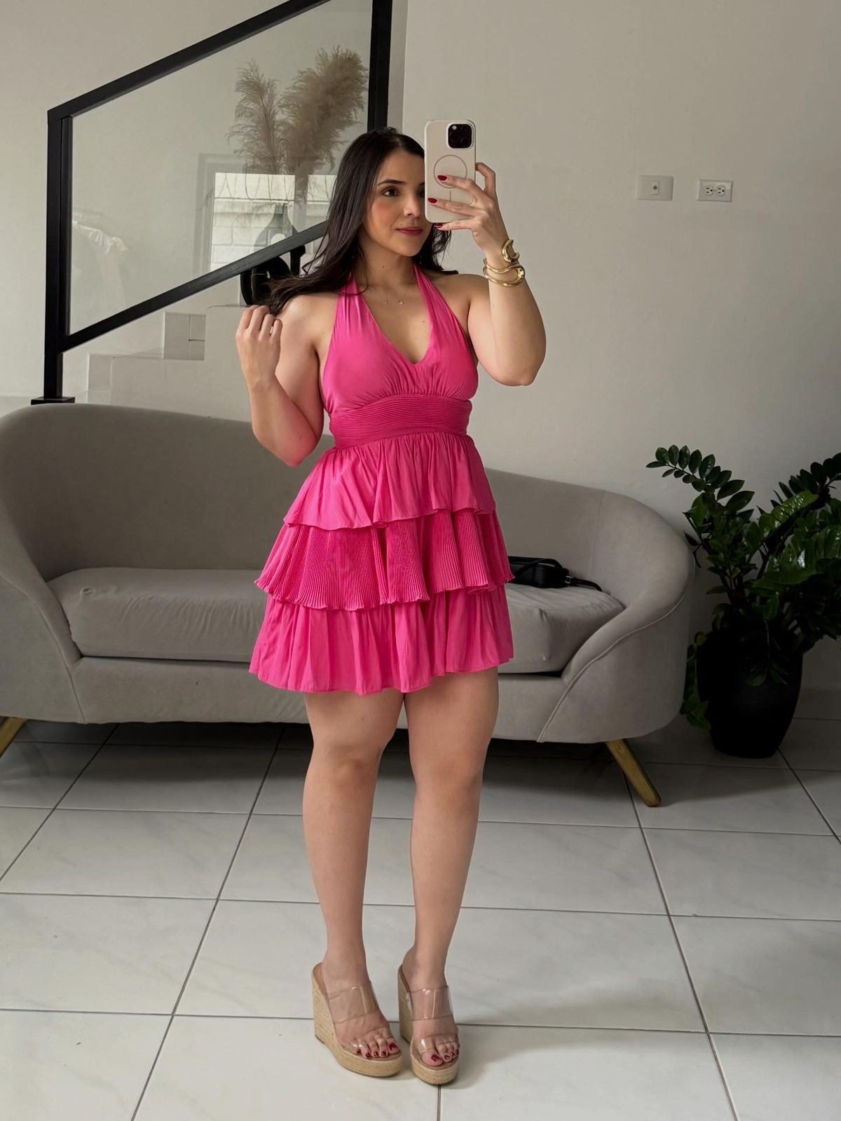 Ruffle Halter Dress