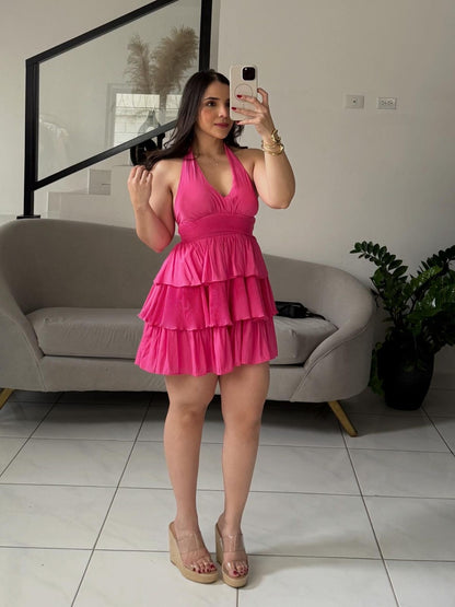 Ruffle Halter Dress