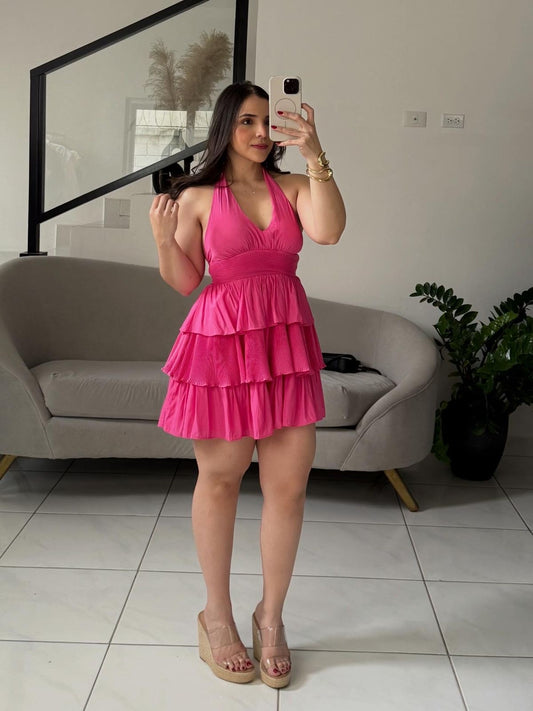 Ruffle Halter Dress
