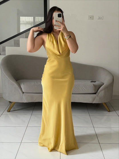 Solid Satin Dress