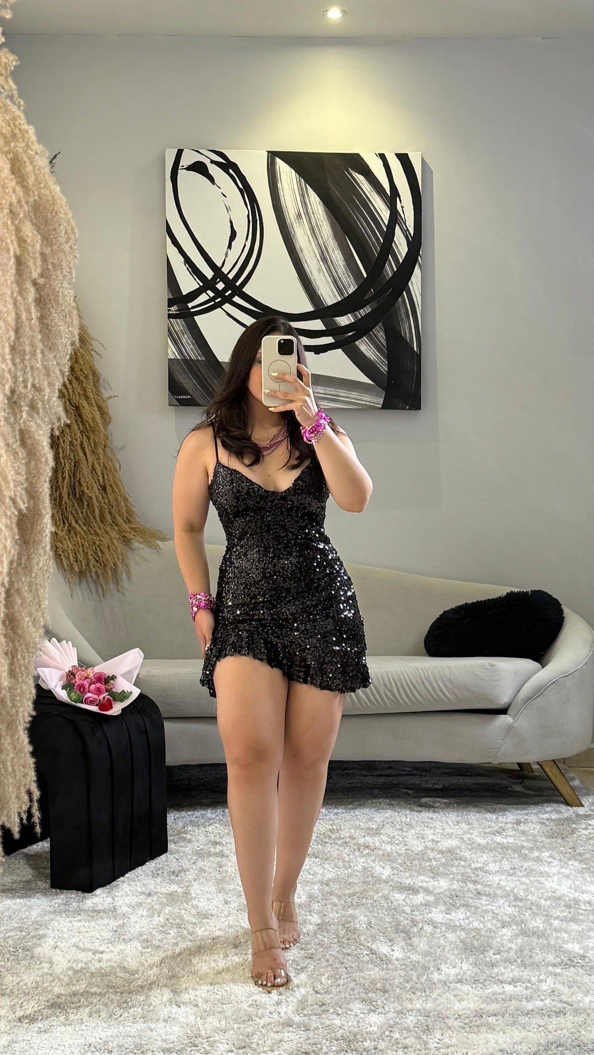 Sequin Ruffle mini