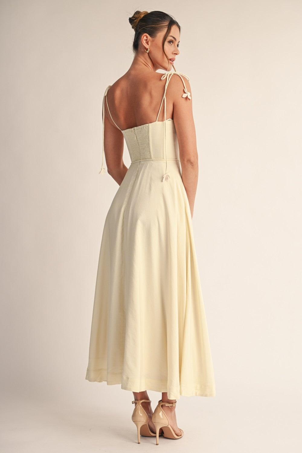 Cream Flowery Dress