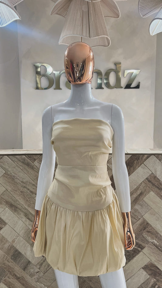 Vestido Pleated and bubble