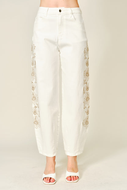 Flowery White Denim