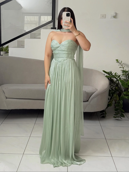 Woven Sage Dress
