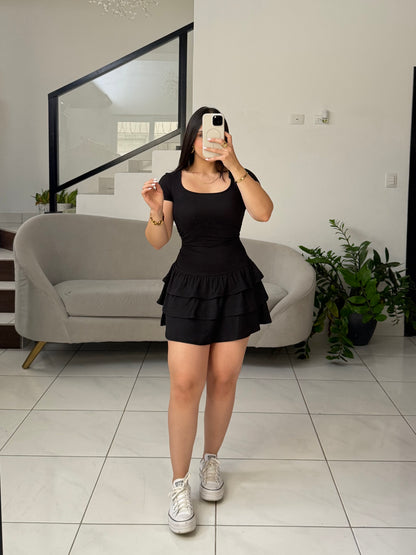 Mini Rufling Dress