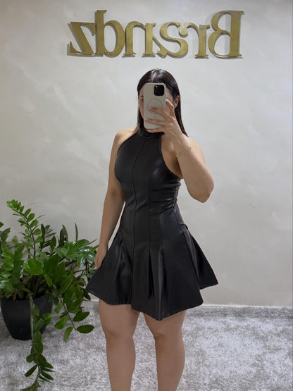Leather Mini Dress