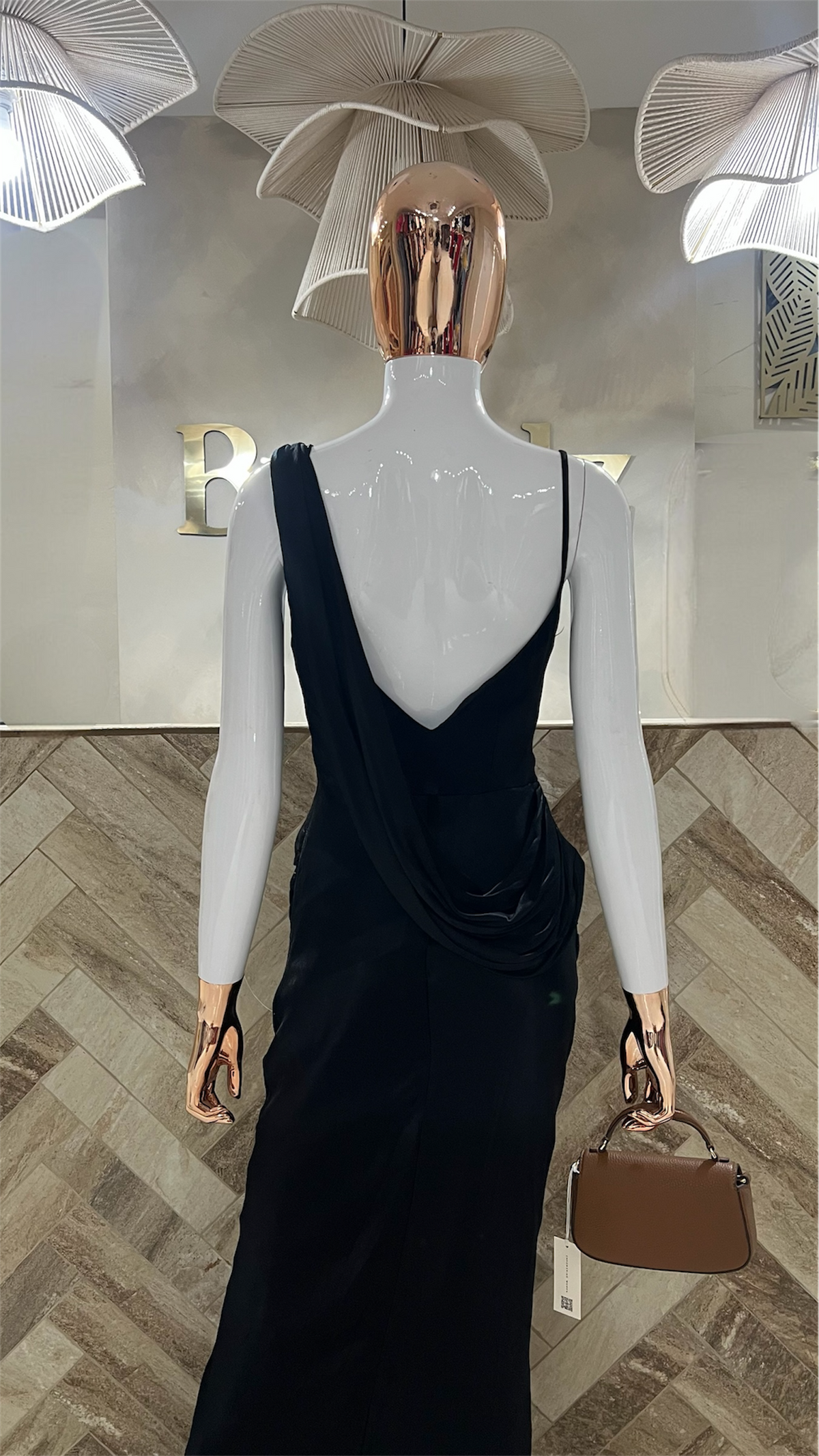 Satin Draped Gown