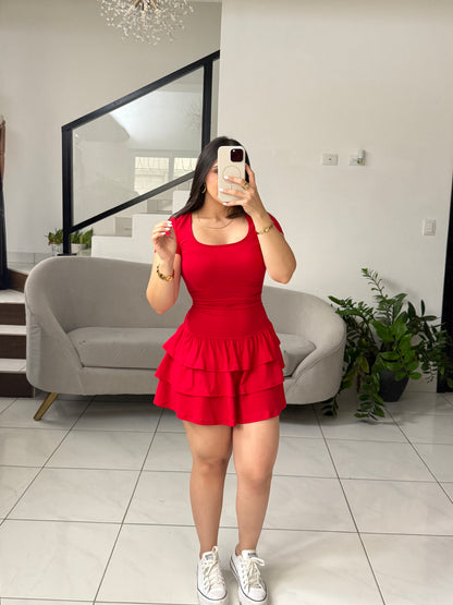 Mini Rufling Dress