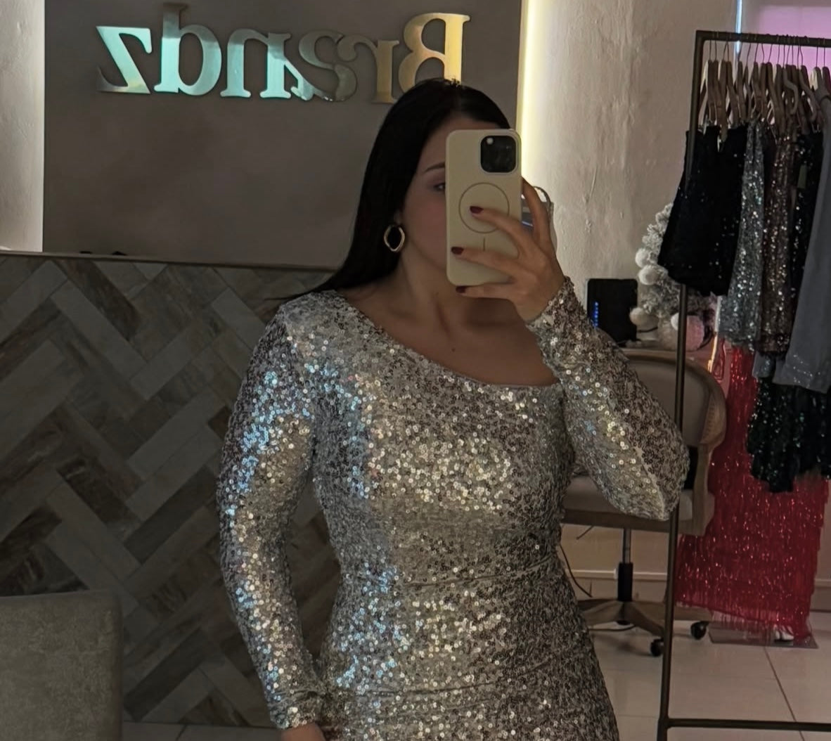 Slim Vertical Top Sequin
