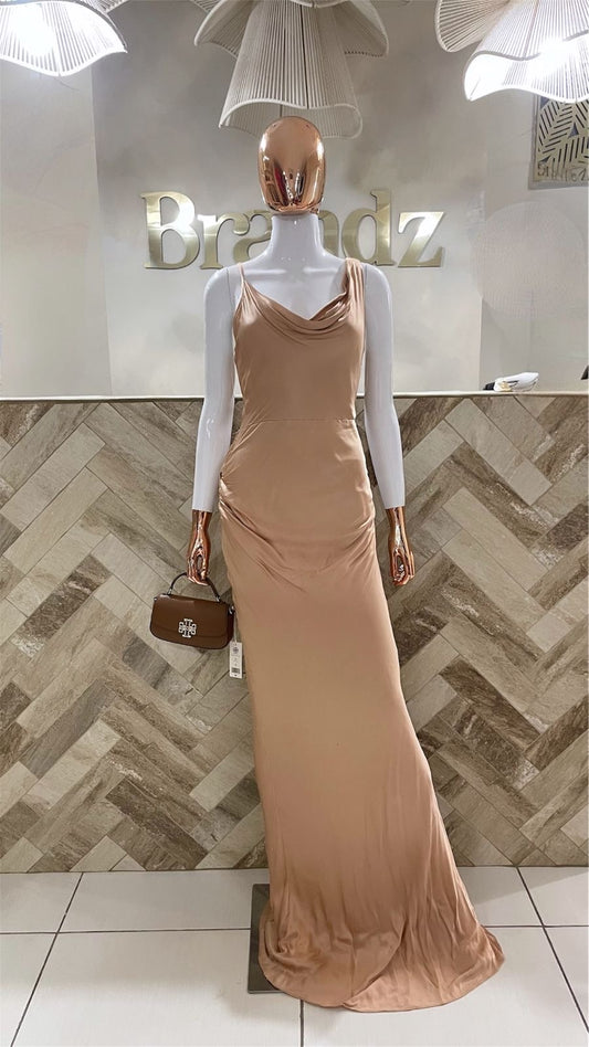 Satin Draped Gown