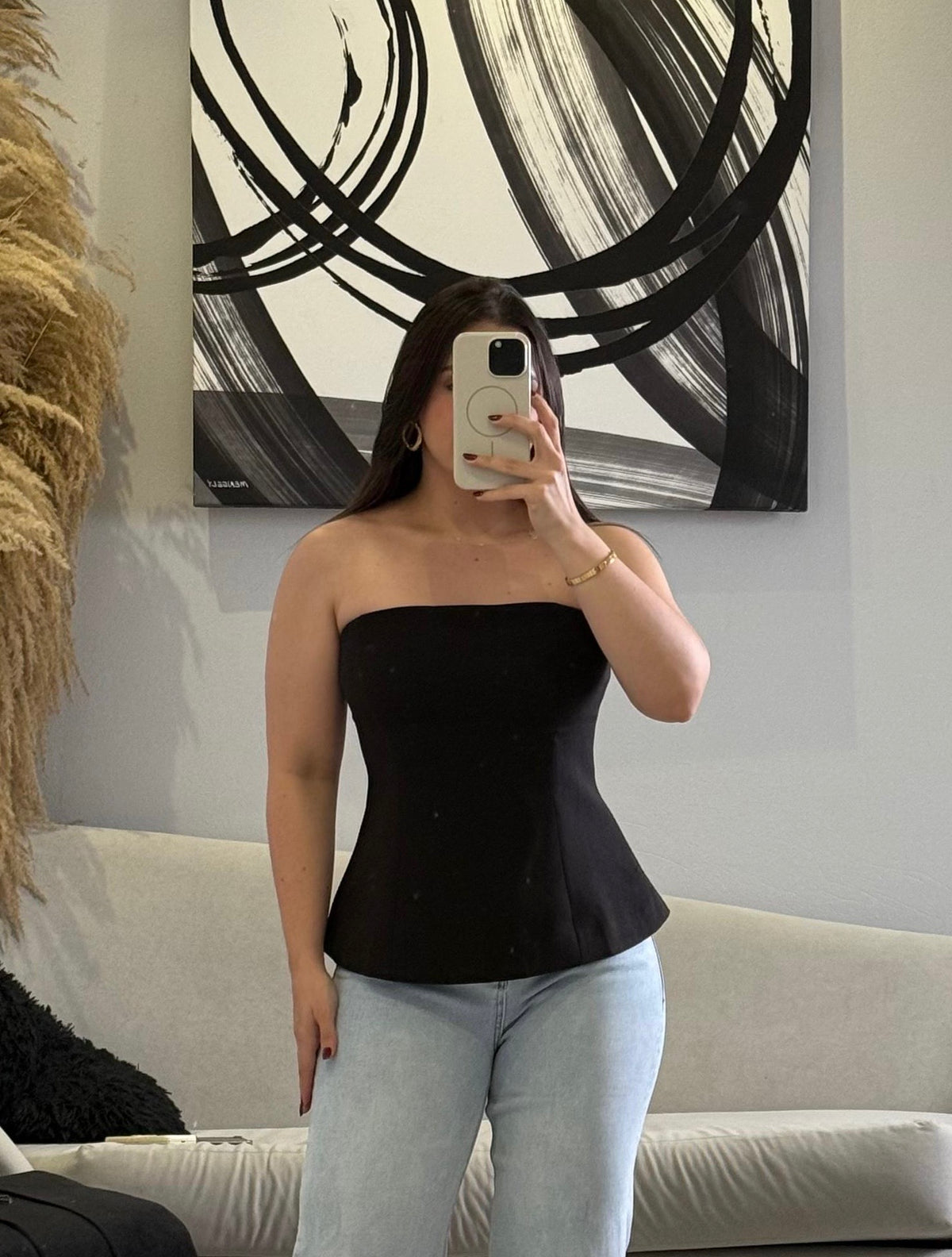 Sculpted Flare Tube Top