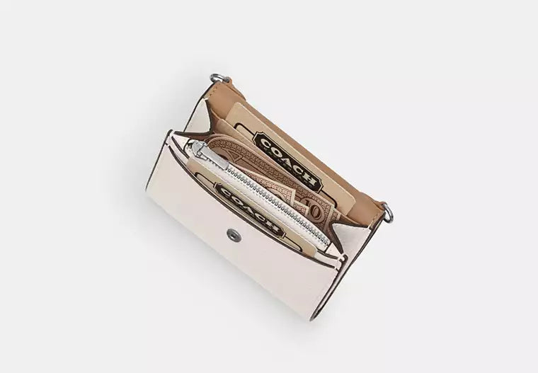 Coach mini envelope wallet with strap