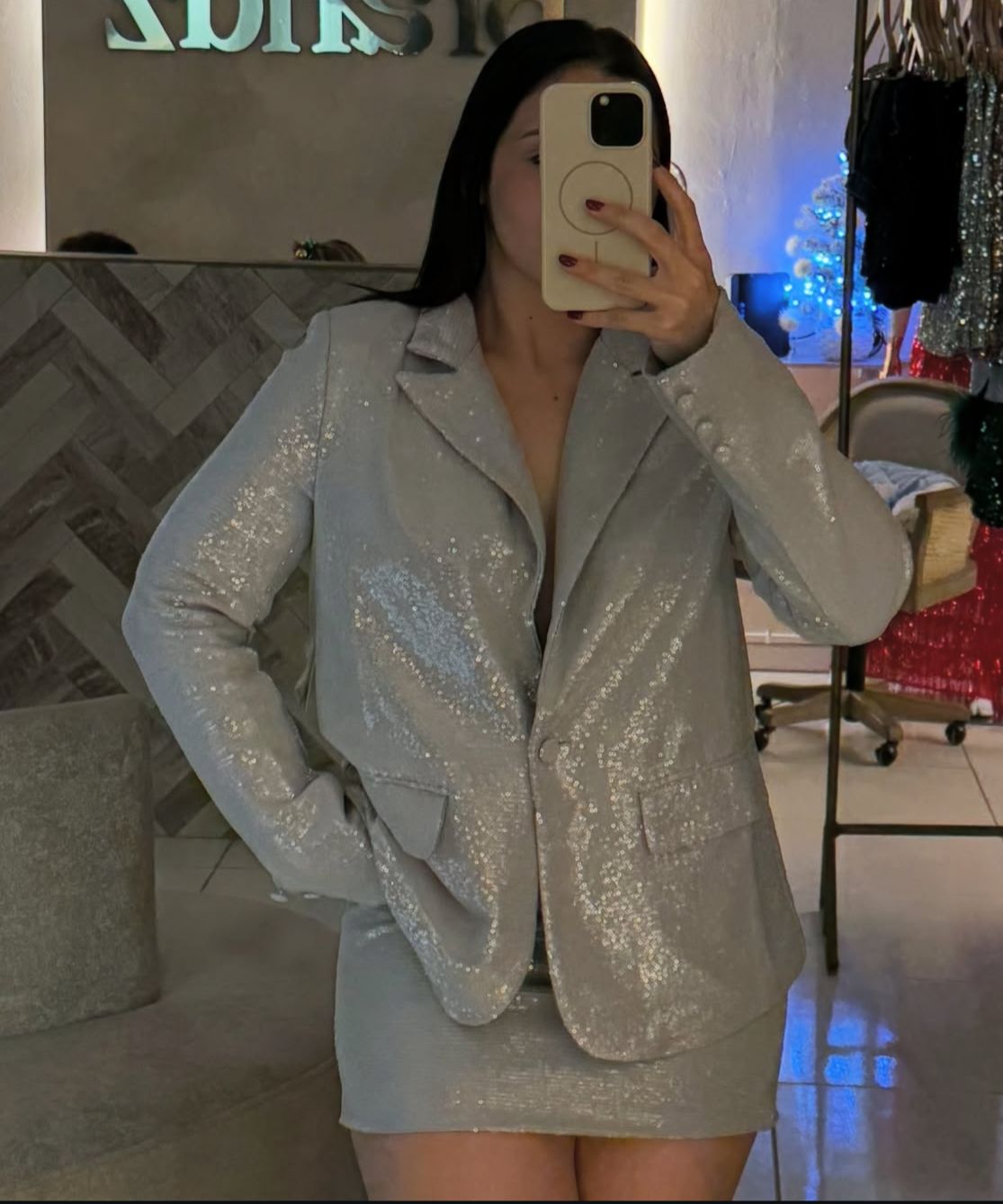 Sequin Blazer Set