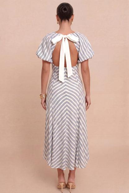 Stripe Puff Dress