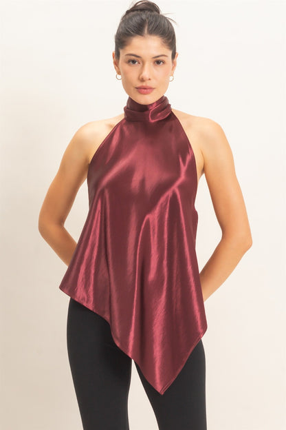 Silky Garmet Top