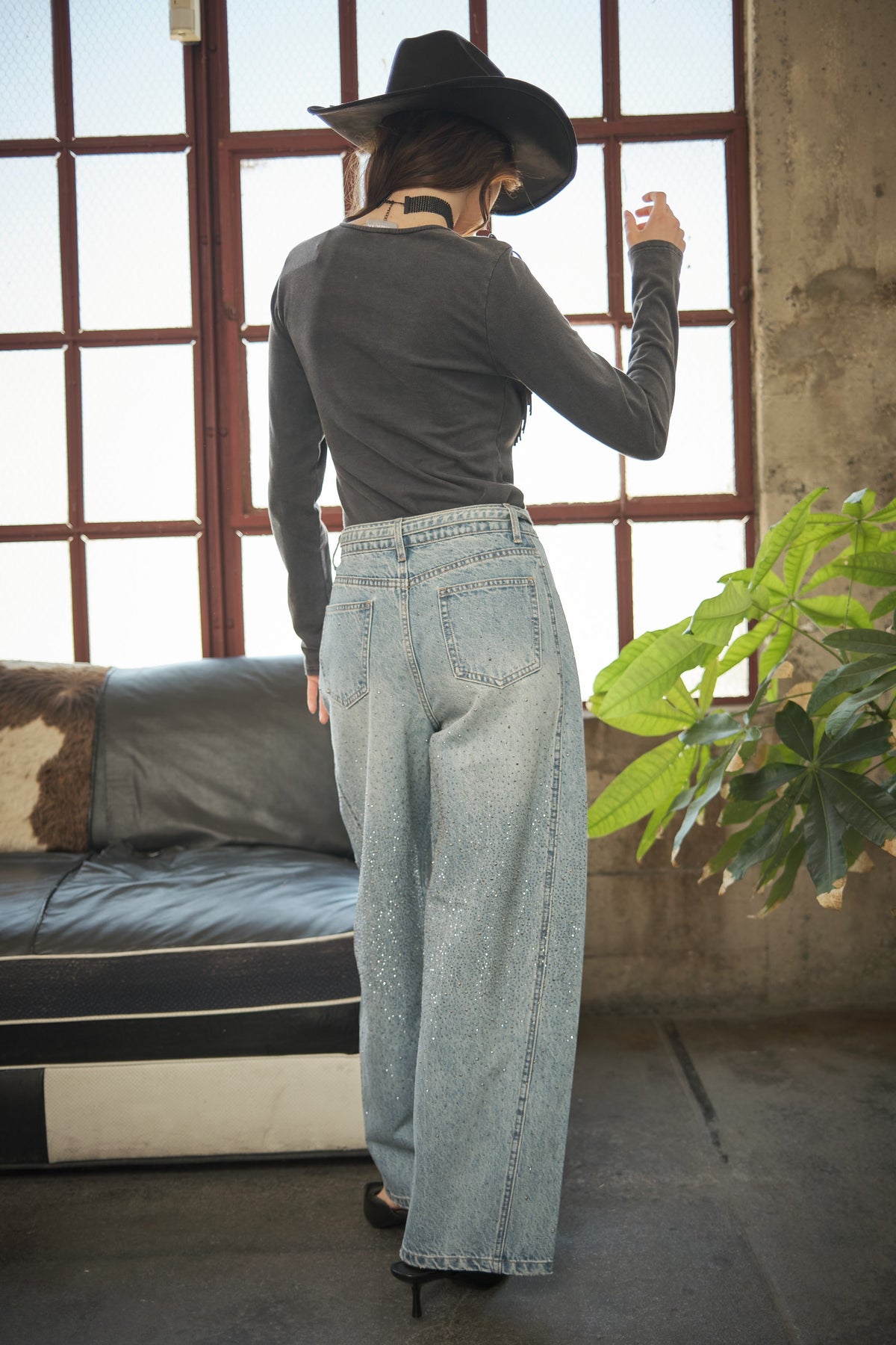 Sparkle Barrel Denim