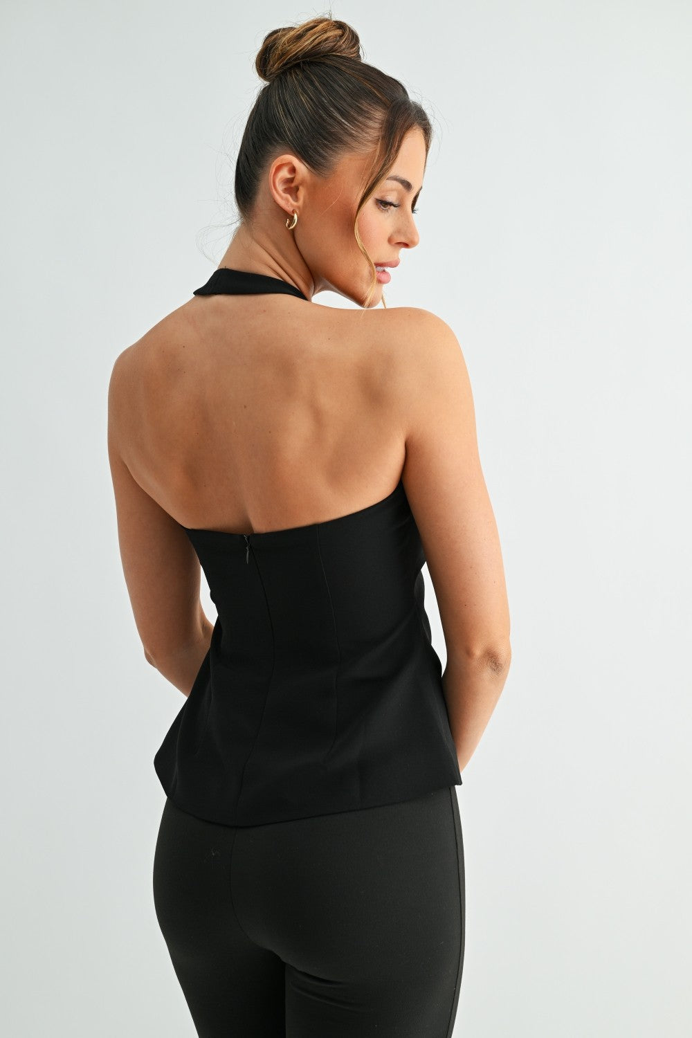 Sculpted V Halter Top