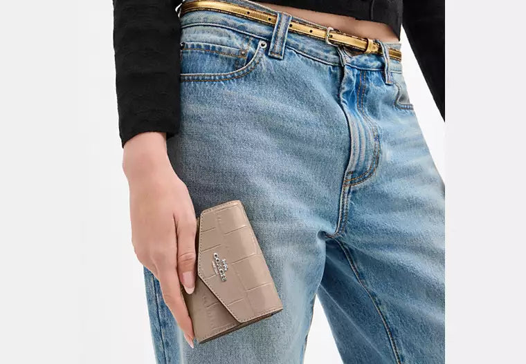 Coach mini envelope wallet with strap