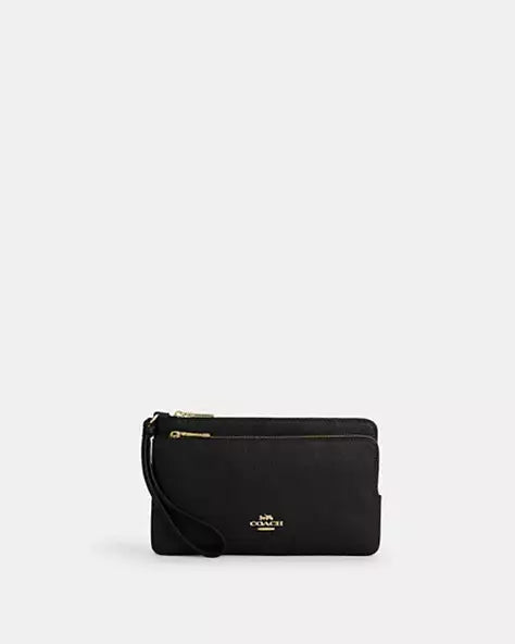 Coach double zip wallet
