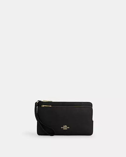 Coach double zip wallet